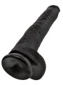 14' Cock With Balls Black Dildo Z Jądrami Czarne 35Cm King Cock