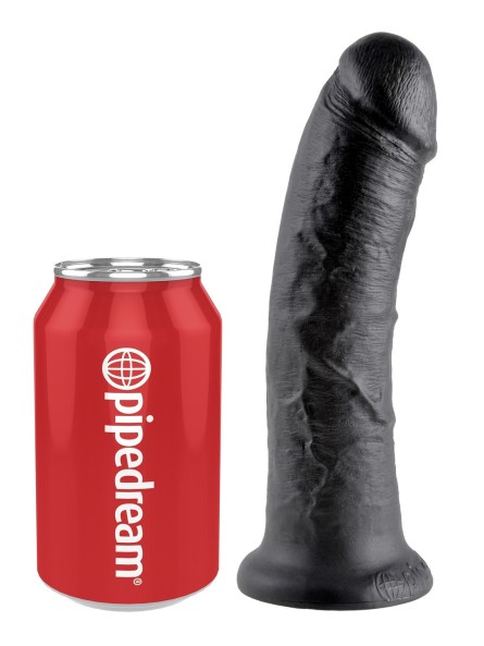 8' Cock Black Dildo Czarne 20Cm King Cock