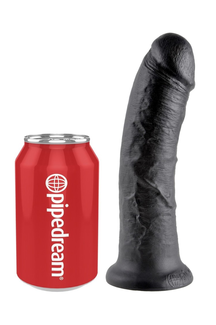 8' Cock Black Dildo Czarne 20Cm King Cock