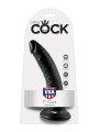 7' Cock Black Dildo Czarne 18Cm King Cock