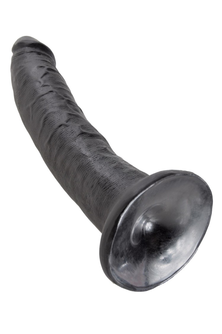 7' Cock Black Dildo Czarne 18Cm King Cock