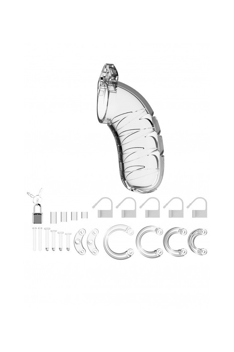 Chastity Model 04 Transparent Pas Cnoty Przeźroczysty Man Cage