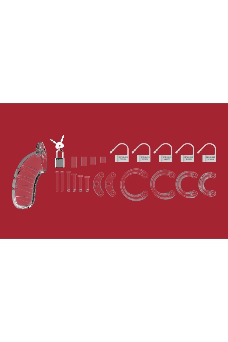 Chastity Model 04 Transparent Pas Cnoty Przeźroczysty Man Cage