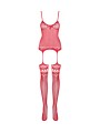 F214 Bodystocking Czerwone S/M/L Obsessive