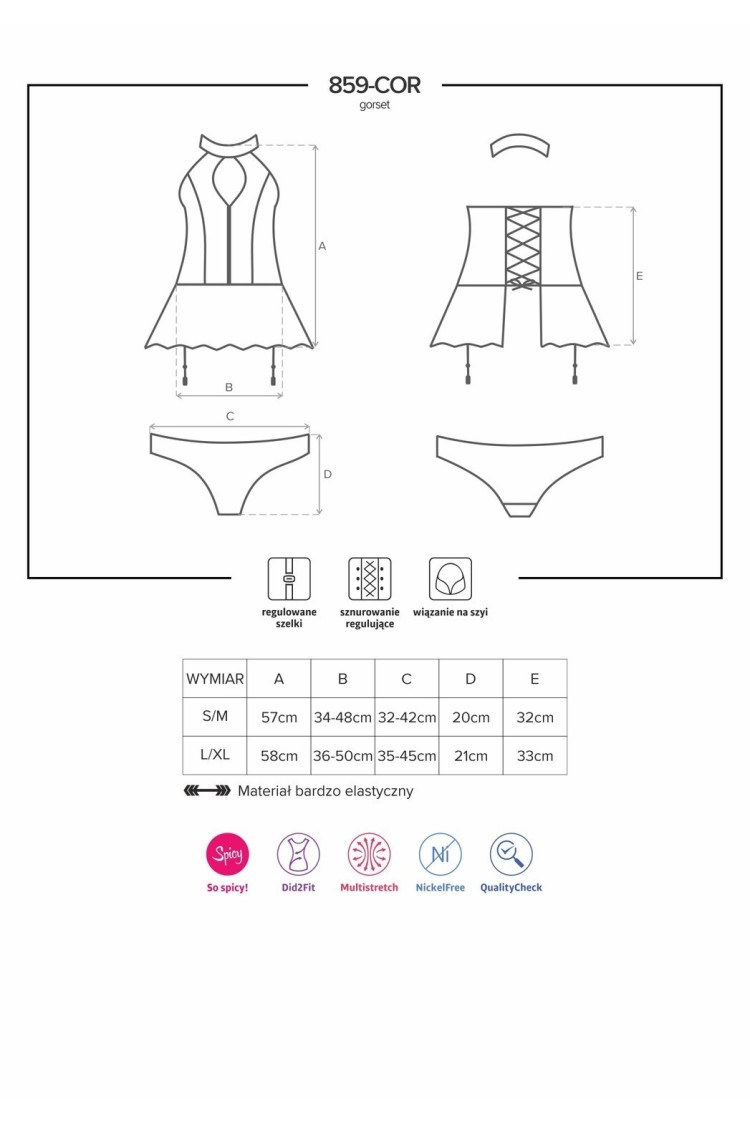 859-Cor-1 Gorset L/Xl Obsessive