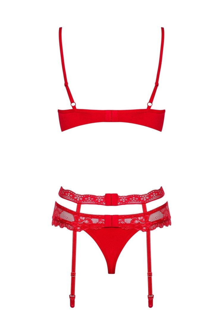 Heartina Komplet Czerwony S/M Obsessive