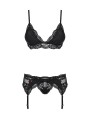 810-Seg Komplet Bielizny Czarny S/M Obsessive