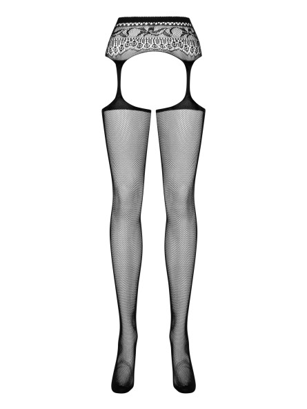 Pończochy Garter Stockings S307 Black Xl/Xxl Obsessive