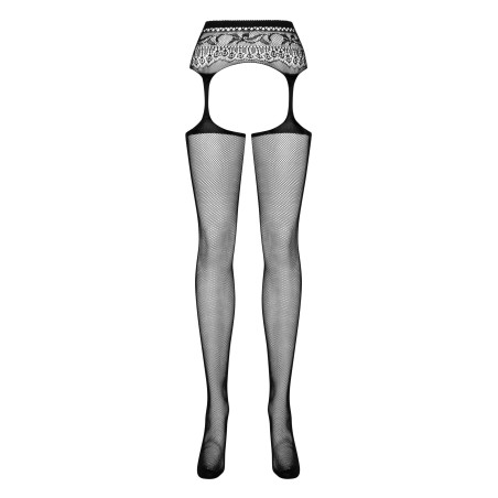 Pończochy Garter Stockings S307 Black Xl/Xxl Obsessive