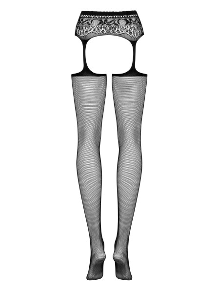 Pończochy Garter Stockings S307 Black Xl/Xxl Obsessive