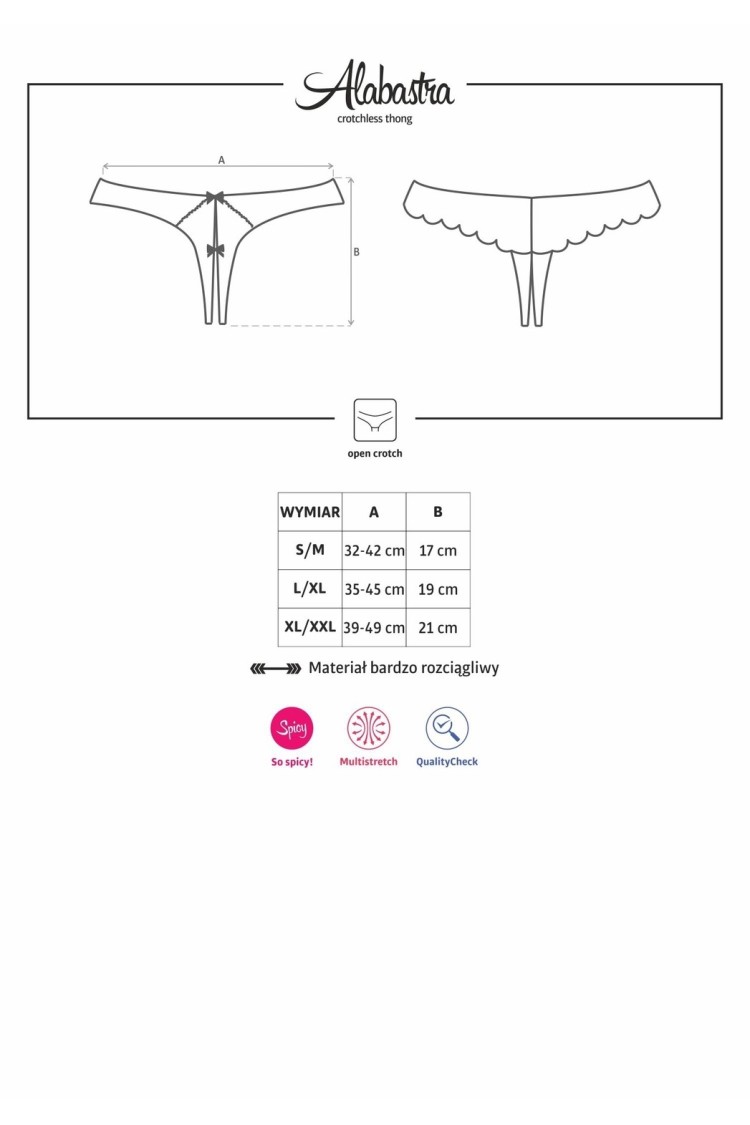 Alabastra Stringi Otwarte L/Xl Obsessive