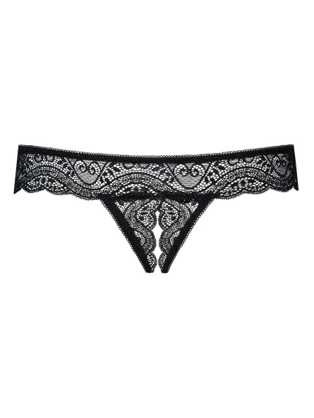 Miamor Stringi Otwarte Czarne L/Xl Obsessive