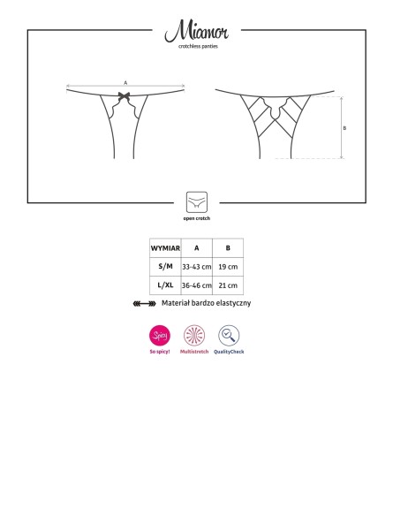 Miamor Figi Otwarte Czarne L/Xl Obsessive