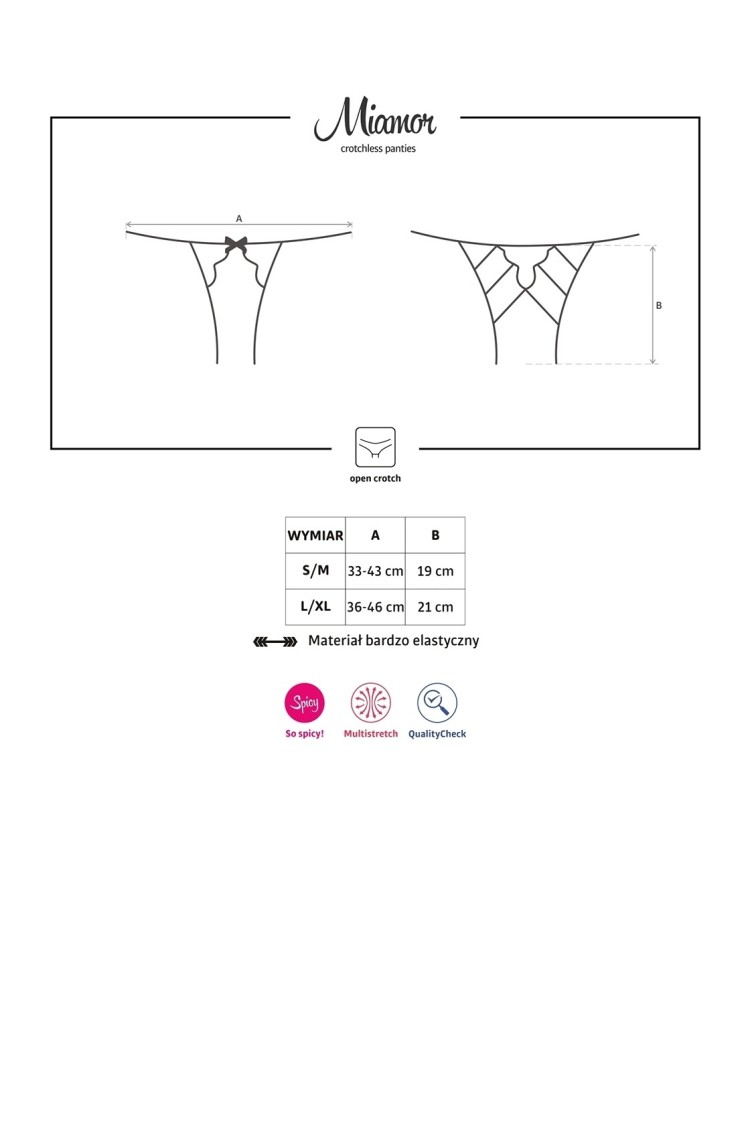 Miamor Figi Otwarte Czarne L/Xl Obsessive