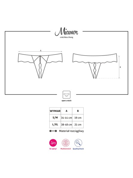 Stringi Otwarte Miamor 2Xl/3Xl Obsessive