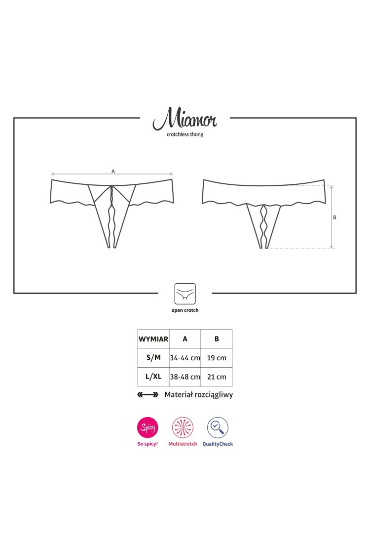 Stringi Otwarte Miamor 2Xl/3Xl Obsessive