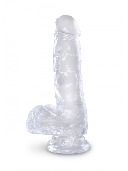 6 Inch Cock With Balls Transparant King Cock