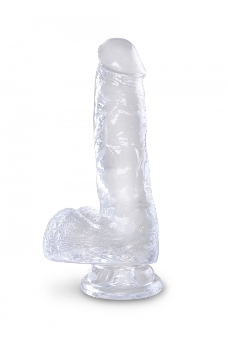 6 Inch Cock With Balls Transparant King Cock