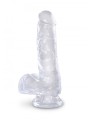 6 Inch Cock With Balls Transparant King Cock