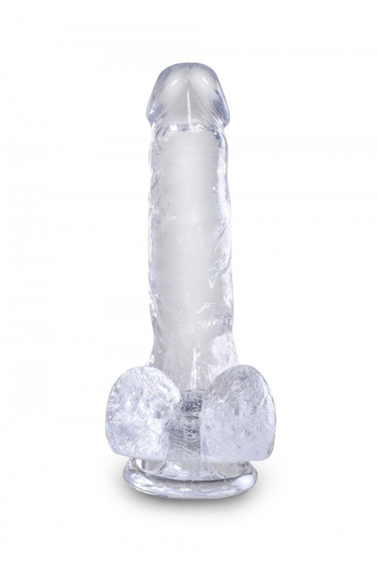6 Inch Cock With Balls Transparant King Cock