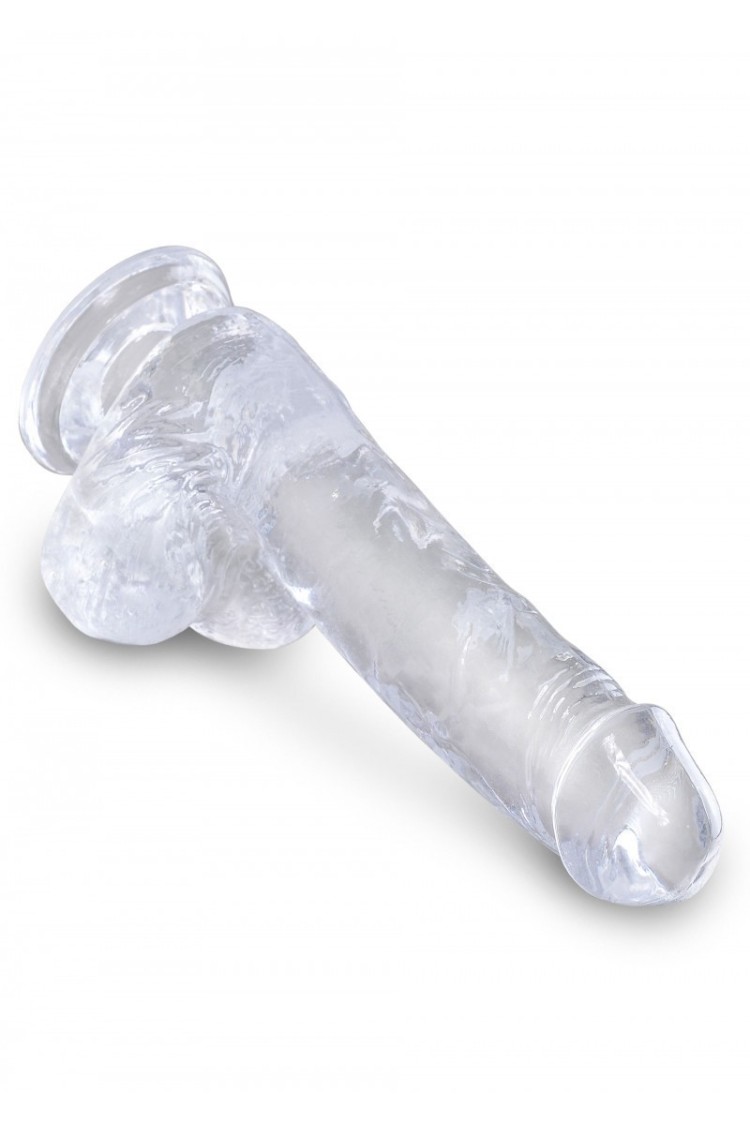 6 Inch Cock With Balls Transparant King Cock
