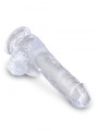 6 Inch Cock With Balls Transparant King Cock