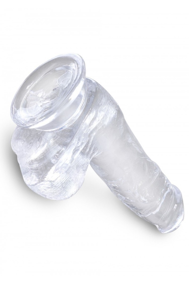 6 Inch Cock With Balls Transparant King Cock