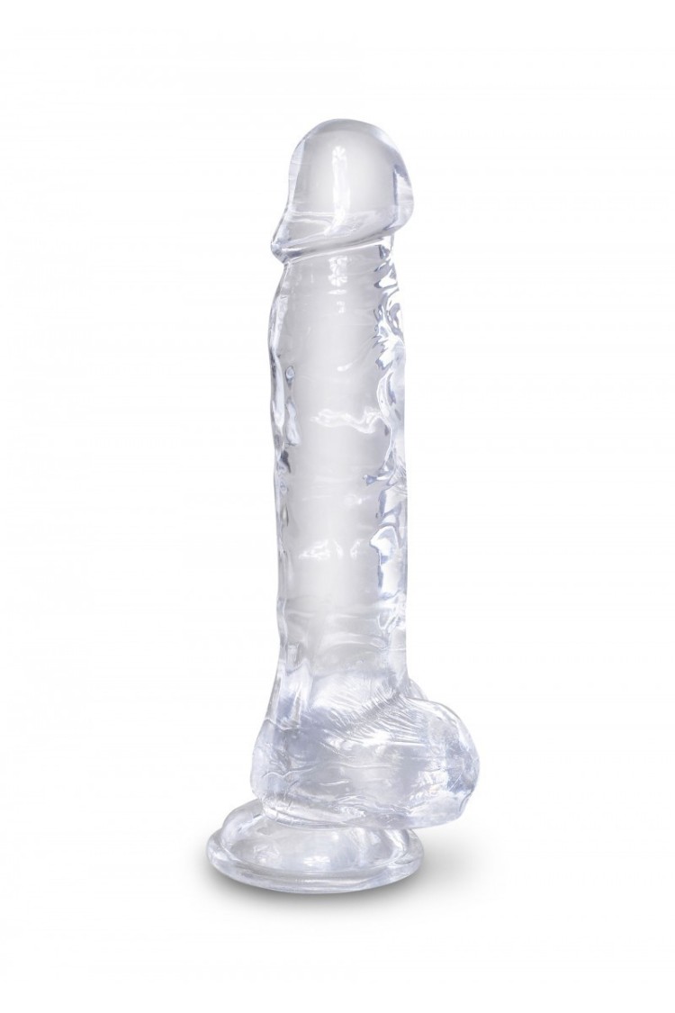 8 Inch Cock With Balls Transparant King Cock