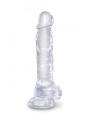 8 Inch Cock With Balls Transparant King Cock