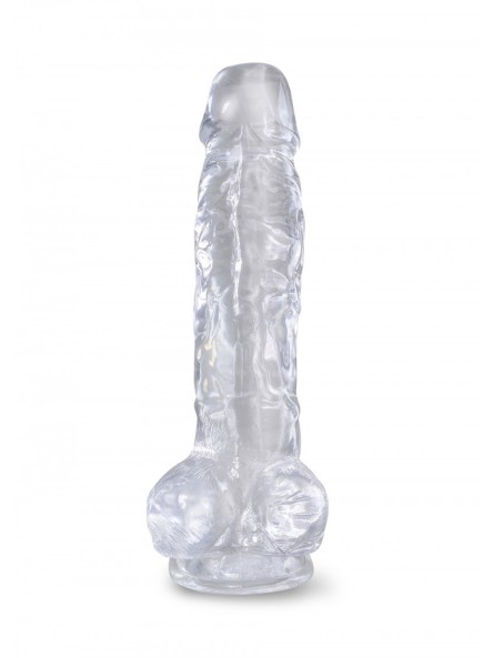 8 Inch Cock With Balls Transparant King Cock