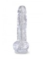 8 Inch Cock With Balls Transparant King Cock