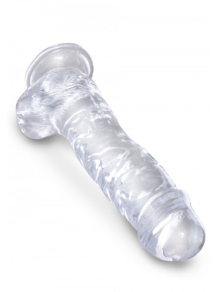 8 Inch Cock With Balls Transparant King Cock