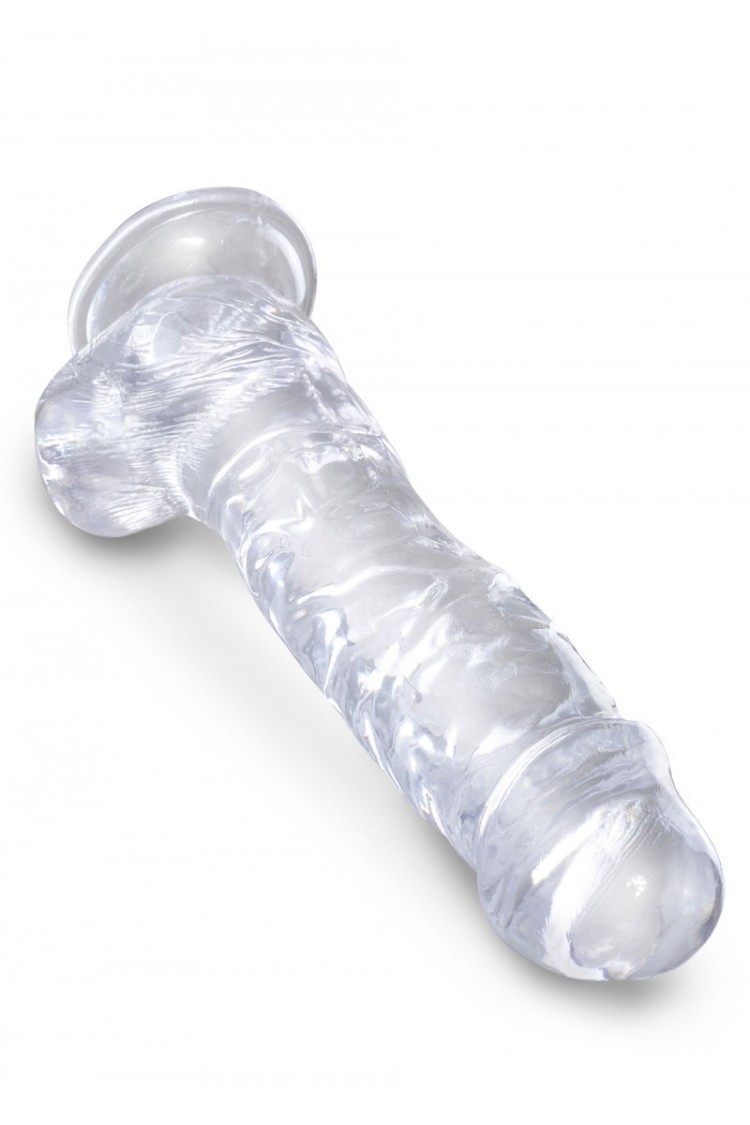 8 Inch Cock With Balls Transparant King Cock