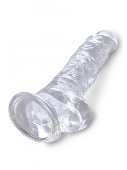 8 Inch Cock With Balls Transparant King Cock