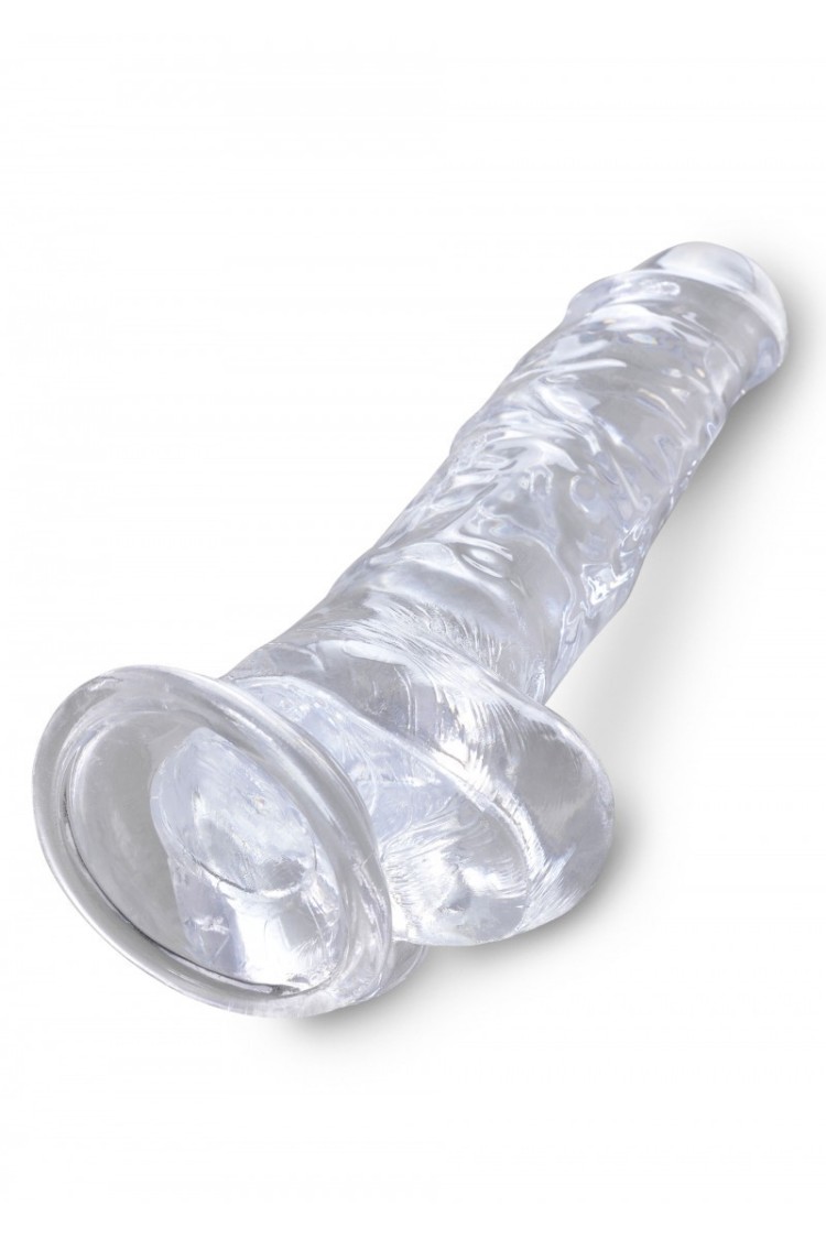 8 Inch Cock With Balls Transparant King Cock