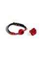 Silikonowy Knebel W Kształcie Róży Z Czarnymi Paskami Zalo & Upko Doll Series Rose Ball Gag UPKO