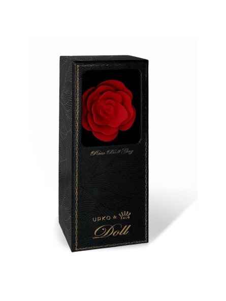 Silikonowy Knebel W Kształcie Róży Z Czarnymi Paskami Zalo & Upko Doll Series Rose Ball Gag UPKO