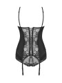 Gorset Czarny Z Figami Heartina S/M Obsessive