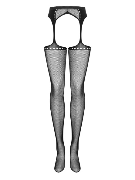 Garter Stockings S314 Czarne S/M/L Obsessive