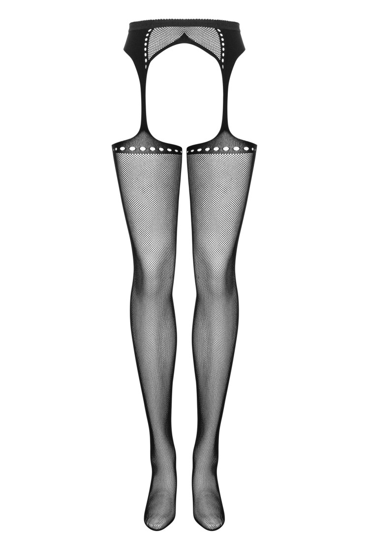 Garter Stockings S314 Czarne S/M/L Obsessive