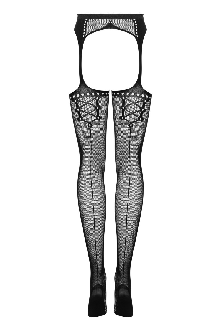 Garter Stockings S314 Czarne S/M/L Obsessive