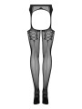 Garter Stockings S314 Czarne S/M/L Obsessive