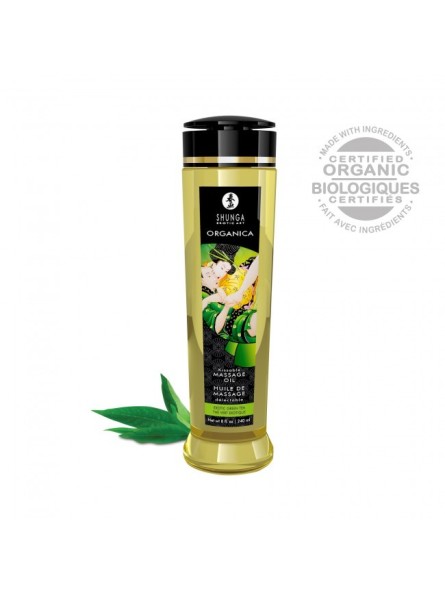 Organiczny Olejek Do Masażu Natural Massage Oil Organica Green Tea 240Ml Shunga