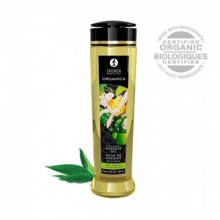 Organiczny Olejek Do Masażu Natural Massage Oil Organica Green Tea 240Ml Shunga
