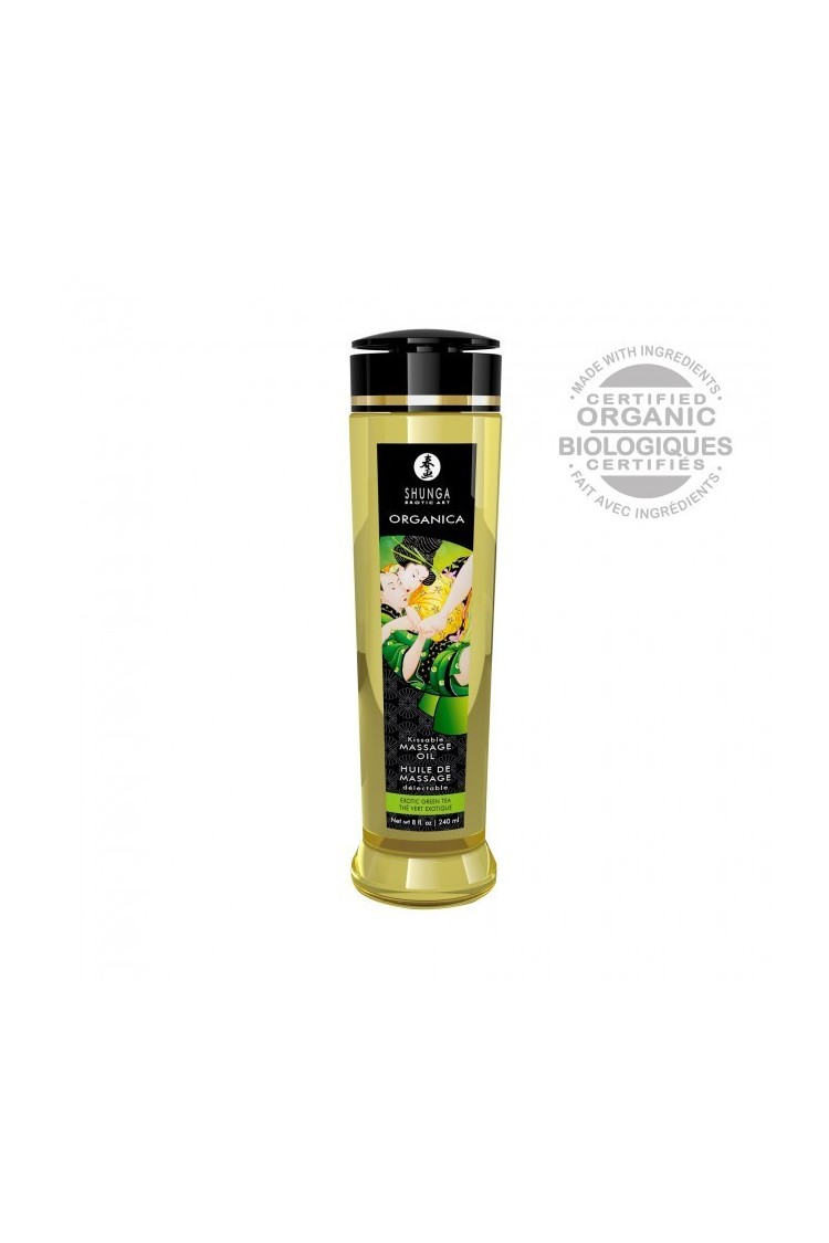 Organiczny Olejek Do Masażu Natural Massage Oil Organica Green Tea 240Ml Shunga