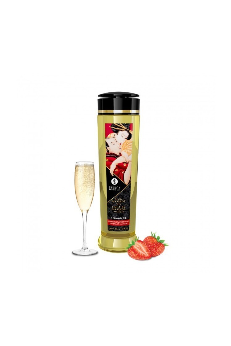Olejek Do Masażu Erotic Massage Oil Romance / Sparkling Strawberry Wine 240Ml Shunga