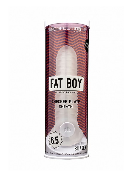 Przedłużka Na Penisa Pf Fat Boy Checker Box Sheath Clear Perfect Fit 6,5"