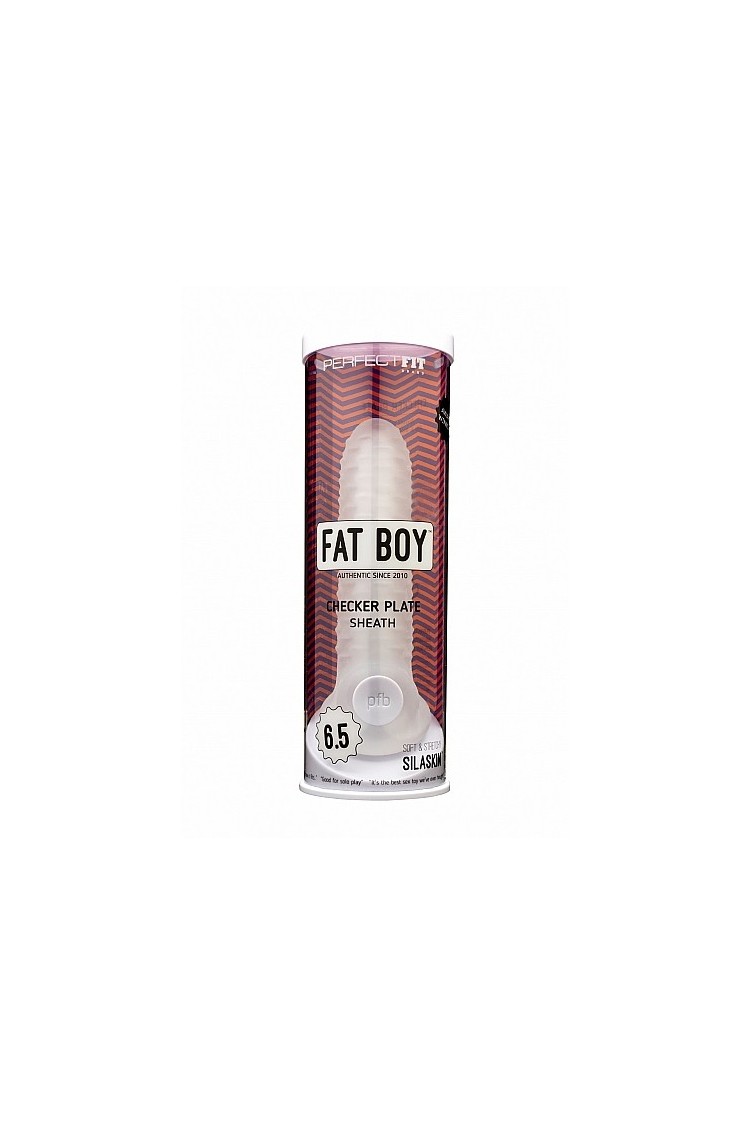 Przedłużka Na Penisa Pf Fat Boy Checker Box Sheath Clear Perfect Fit 6,5"