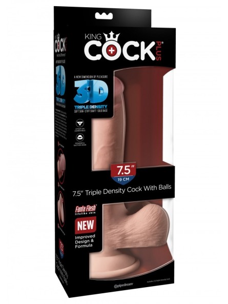 Plus 7,5' Triple Density Cock With Balls King Cock