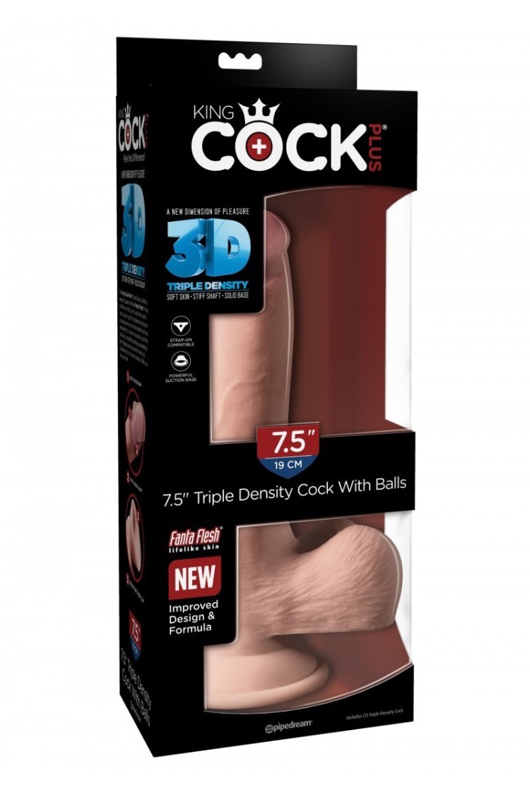 Plus 7,5' Triple Density Cock With Balls King Cock